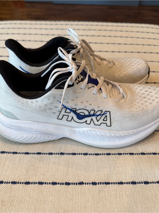 Hoka Other - Men’s Mach 6 Hoka White Sneakers with Blue Logo